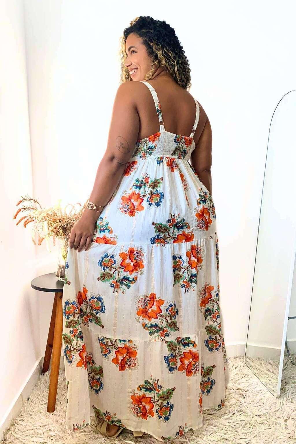 Vestido Longo Jardim Vibrante Coleção Alma Boho 2961.